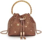 Bling Crystal Rhinestone Purse for Women Sparkly Clutch Handbag Crossbody Bag