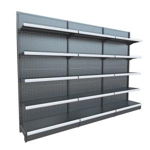 Wholesale 2.4m 7 Layer 1200MM Black Gondola Candy Rack Shelving Units For Supermarket 60kg from china suppliers
