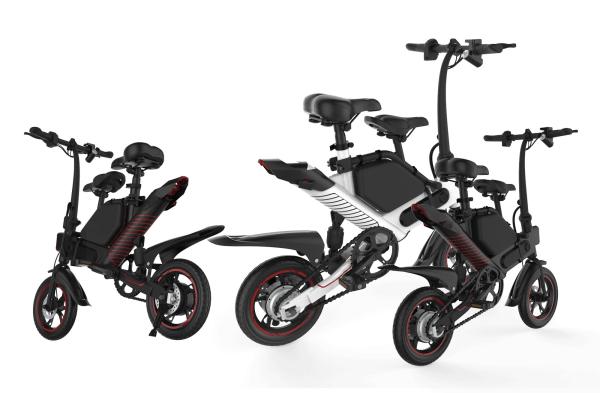 Portable Smart Folding Electric Bike 36V Lithium Battery Powered 12 Inches 2