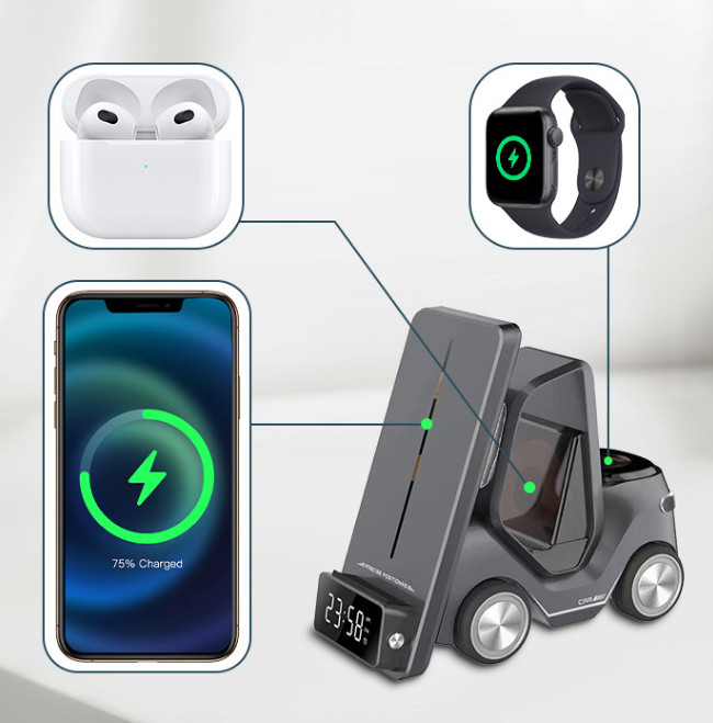 15W 5 In One New Truck Wireless Charger For Iphone 13 14 Pro Max Watch Airpods