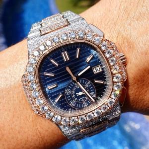 Wholesale Luxury Hip Hop Iced Out Bling Bling Watches For Mens Moissanite Diamond from china suppliers