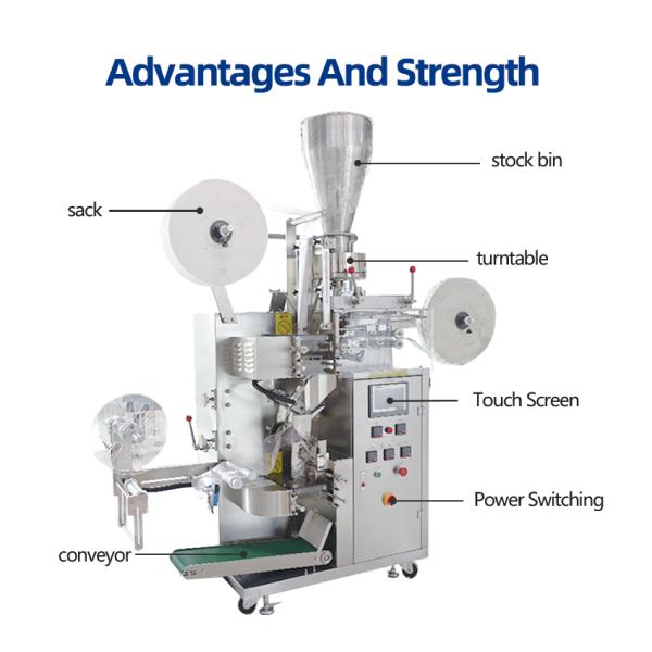 Inner and outer bag filter paper tea packing machine overview