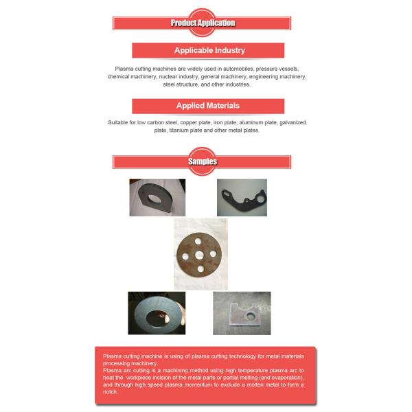 Easy Operation CNC6 Small Gantry Plasma Flame Cutting Machine with Fangling System