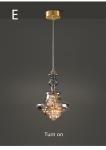 Decoration Glass Hanging Lamp for Dining Room Kitchen Bar LED Stars Glass