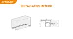 A2705 Recessed Board Light 1000*40*18.5mm DC12V SMD2835 120pcs/m Ra 90 14.4W