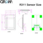 R311 Big Size Fingerprint Sensor Module DC 4.2-6.0V 1000 Capacity 40mA