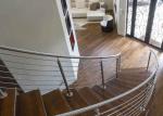 Indoor Stair Railing Stainless Steel Balustrade System Solid Rod Bar Simple