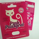 UV Effect Pink Pussycat Paper Cards Capsule Blister Packaging With Container