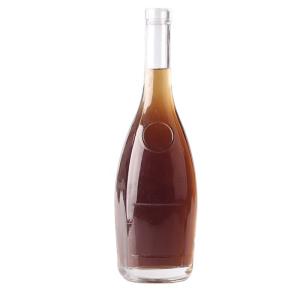 Wholesale 375ml Custom Logo Engraved Tear Drop Shaped Gin Rum Glass Bottle With Corks for Liquor from china suppliers