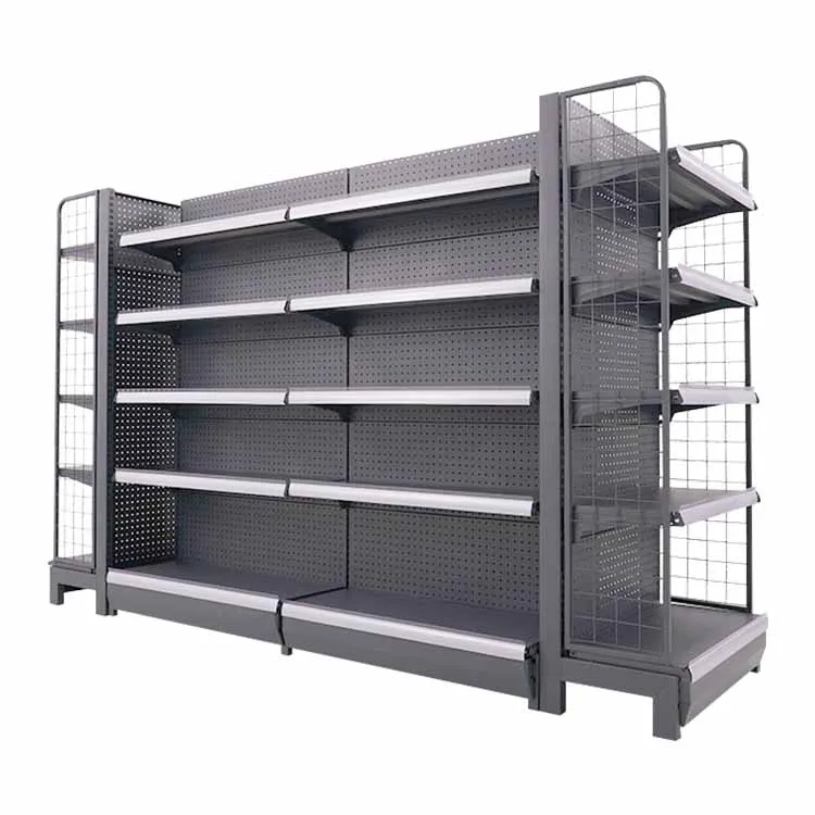 Factory custom color size double-sided supermarket racks wholesale hypermarket racks