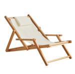 Modern Wood Fabric Folding Sofa Chair Nordic Style Living Room Furniture with