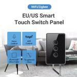 Glomarket Tuya Zigbee/wifi EU Tempered Glass Concave Button Touch Light Switch 1
