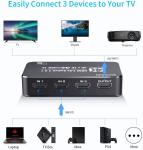 HDR 3 Ports 18Gbps 4K 60Hz HDMI Switch Box