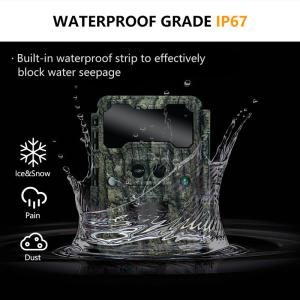 Wholesale Outdoor hunting camera KW696 dual-lens 30MP waterproof IP67 1080p night vision up to 512GB storage no-glow trail camera from china suppliers