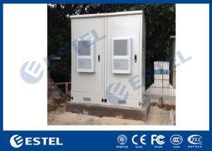 Wholesale Weatherproof IP55 Outdoor Telecom Cabinet Two Bay With Air Conditioner Cooling System from china suppliers