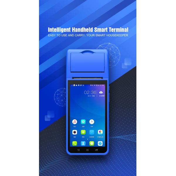 Android 8.1 Operating System 5.5Inch NFC Pos Systems Handheld Cashier Pos Machine with 58mm Thermal Receipt Printer