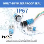 19mm 22mm Metal Push Button Switch 12mm 16mm Illuminated Momentary Switch