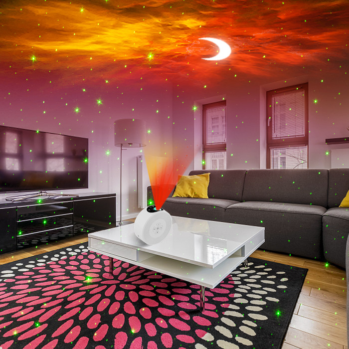 5V 2A Night Light Moon Star Projector Multifunctional With Remote