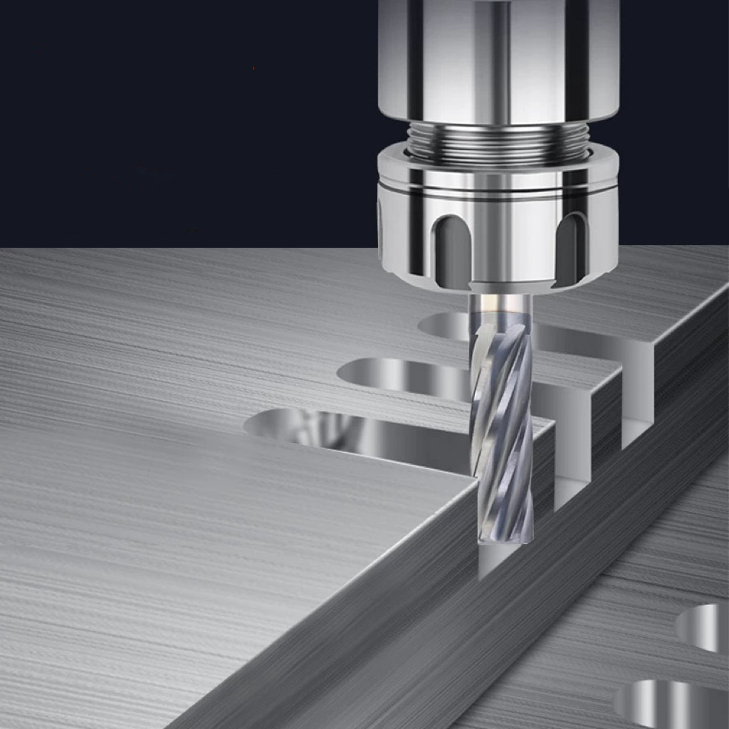 CNC Solid Reamer for Cast Iron Applications with Tungsten Carbide and Aluminum Alloy