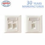 RJ45 Network Faceplate 2 Port 86 Type Wall Face Plate For Telephone / Workstatio