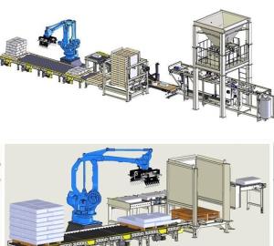 Wholesale Automatic Weighing Filling Packing Sealing Palletizing Line Machine from china suppliers