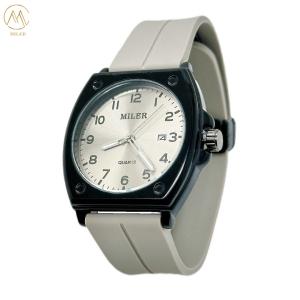 Wholesale Hot Saling Simple Classic Casual Black Bezel Quartz Wristatch With Silicone Strap from china suppliers