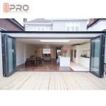 Black powder coating commercial aluminum folding door with ready mold folding