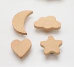 Wooden Star Moon Furniture Knobs Pulls Drawer Knobs For Children Room