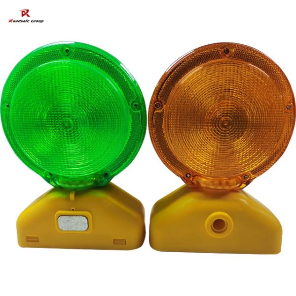 USA Red Amber ROAD LIGHTS Warning Battery Powered Barricade Green Traffic Lights 185mm Round Flashing Blinker Light Construction