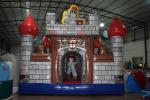 Big Blow Up Guard Themed Castle Bouncy House , Waterproof PVC Fabric Inflatable