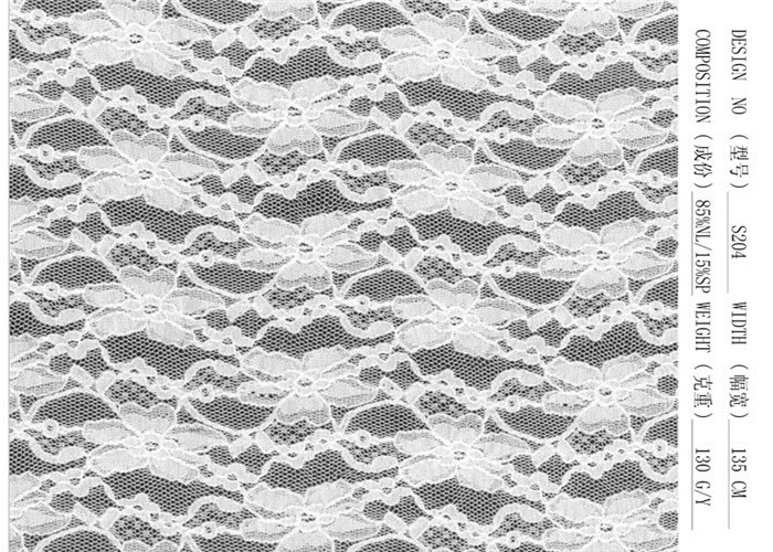 Wedding Lace Trim Bridal Applique With Cording Cotton Fabric Embroidered