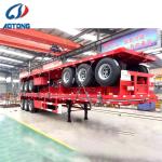 Gooseneck Flatbed 3 Axles 40ft Shipping Container Semi Truck Trailer and Used