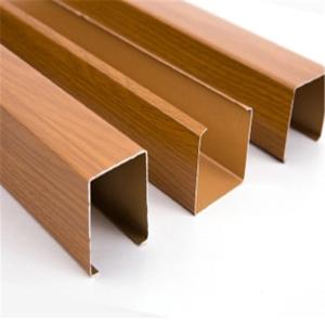 Wholesale Wooden Finish Aluminum Grille Ceiling Grid Shape Customized Size from china suppliers