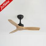 Small Size 35 Inches Solid Wood Blade Ceiling Fan Quiet Energy Saving DC Motor