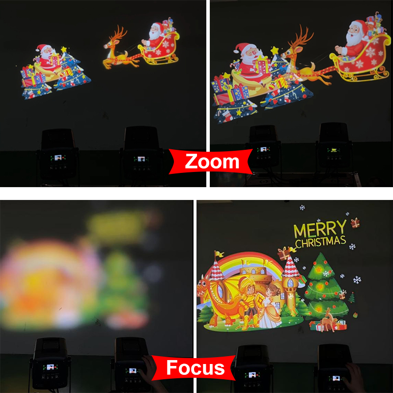 200W Outdoor LED Projector Ripple Floating Zoom Gobo Dynamic Waterproof IP65
