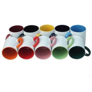 Wholesale Blank 11oz Ceramic Sublimation Coloured Mugs Two Tone Design Microwave Safe from china suppliers