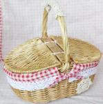 Handmade Natural Willow Wicker Picnic Basket Cheap Lunch Bags Hot sale products