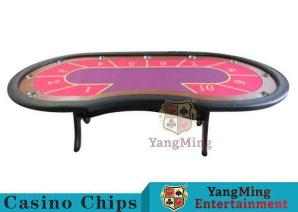 Quality 10 Seats Casino Poker Table With environmentally friendly PU leather armrest for sale