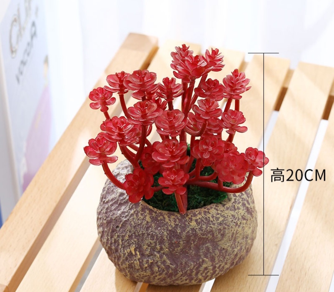 ODM Silver Color Artificial Succulent Plants For Home Desk