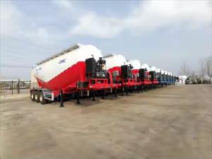 Wholesale CIMC 3 Axis High Strength Powder Tanker With Diesel Engine Unit Semi Trailer from china suppliers