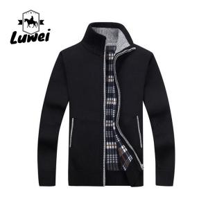 Wholesale Autumn Thicken Plus Polyester Black Thick Velvet Sweater Utility Male Clothing Casual Knitwear Jackets Cardigan Coats from china suppliers