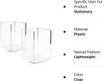Acrylic Box, C;Ear Box Pen Holder Medical Pack,Clear Desktop Pencil Cup