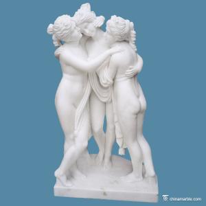 Wholesale Contemporary Three Beauties Stone Carving Sculpture White Marble Stone Statue from china suppliers