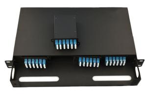 Wholesale Singlemode 1U MPO Patch Panel , Cold Rolled Steel Optical Patch Panel from china suppliers