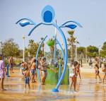 Aqua Playground Splash Structure Stainless Steel Water Sprinkler Sea Turtle