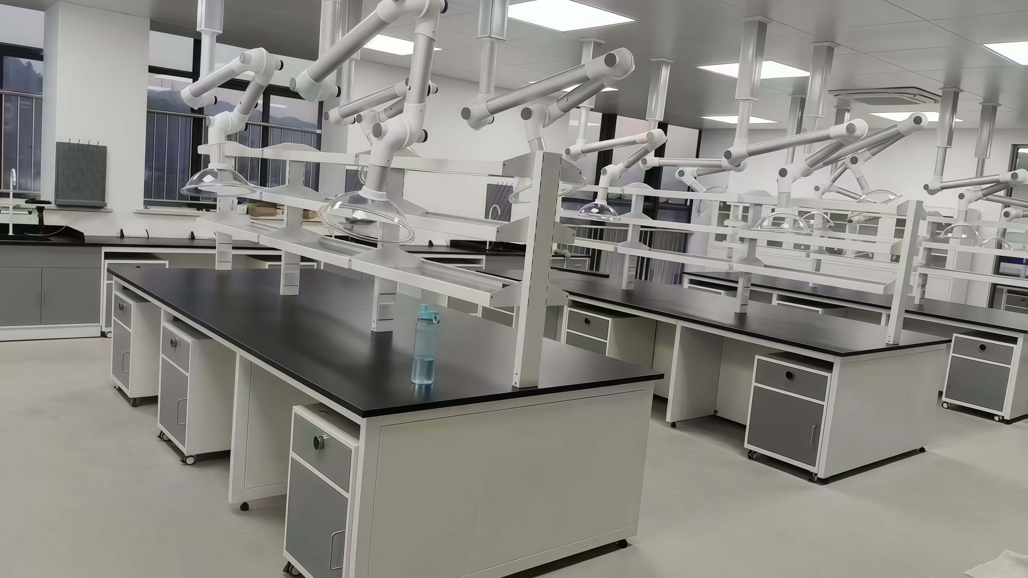 Customized Lab Work Bench Steel Wood Modular Lab Table For University School Hospital Living Room
