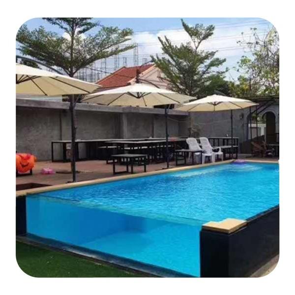Aupool Fiber Glass Swimming Pool Equipment Counter Current Pool for Transparent