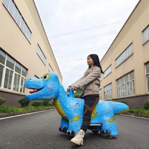 Wholesale Realistic Dinosaur Ride Remote Control Animatronic Electric Scooter for Amusement Park from china suppliers