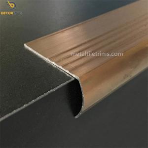 China Metal Rose Gold Stair Nosing Tile Trim 40x25mm For Decoration on sale