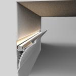 44*108mm Big Size Plaster LED Profile Anodized Drywall Gypsum Wide LED Channel